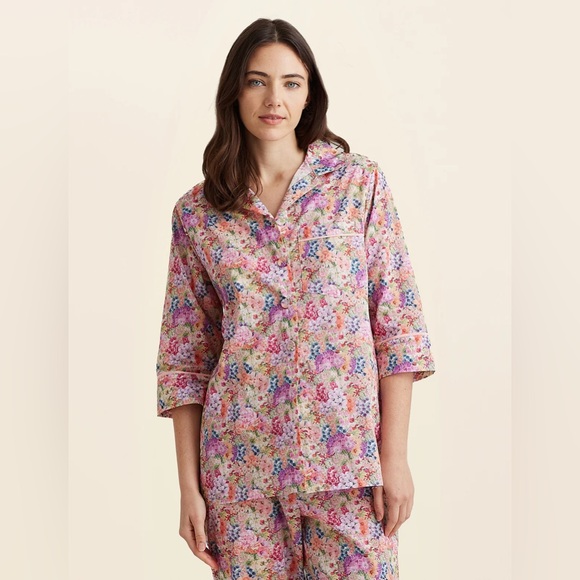 Floral Print Women's Pajama TOP ONLY - Picture 15 of 15